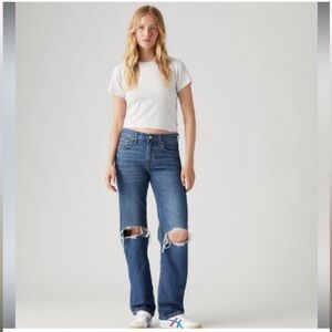 Levi's Women's Blue Distressed Jeans